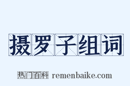 摄罗子组词是什么意思的图片